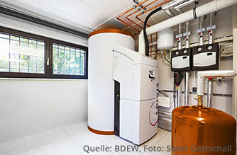Die Brennwertheizung - ausgereifte und effiziente Technologie für das Heizen mit Erdgas (Quelle: BDEW, Foto: Swen Gottschall)